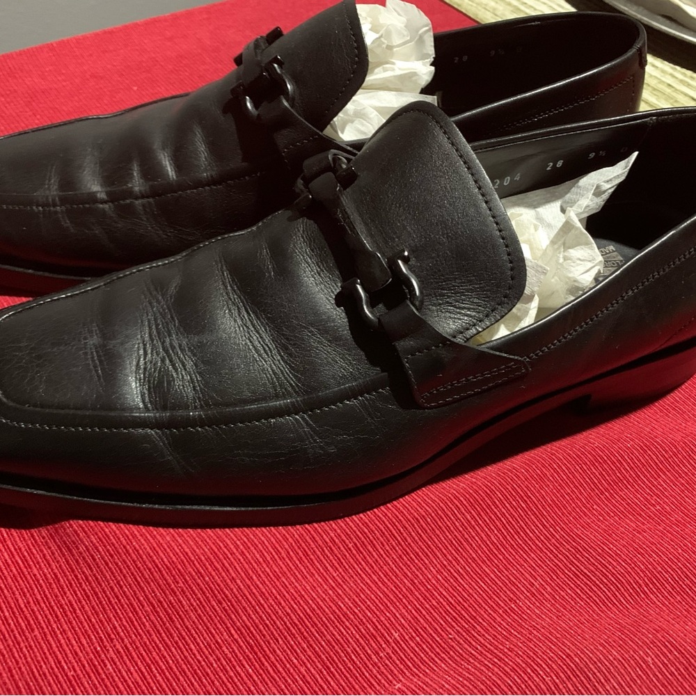 Men's Black Leather Loafers